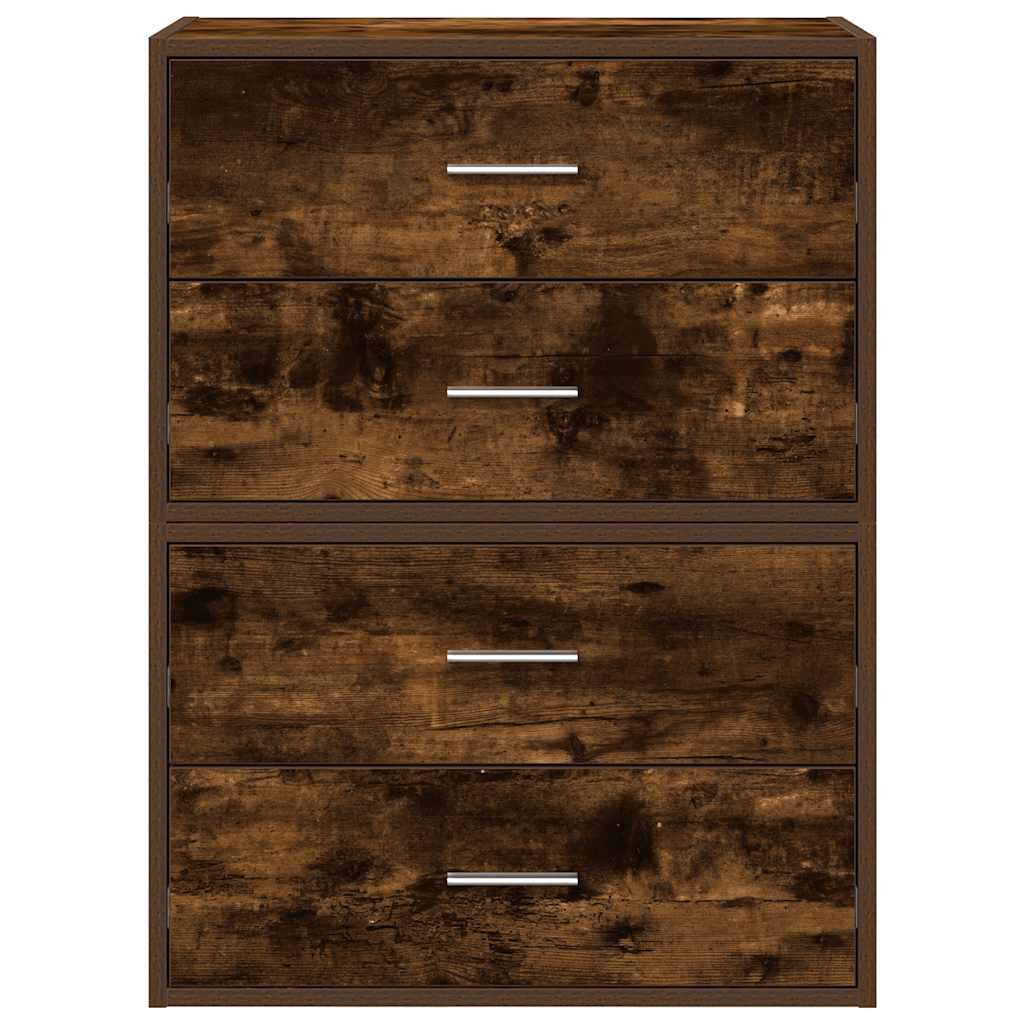 Armários c/ 2 gavetas 2 pcs 60x31x40 cm derivados madeira