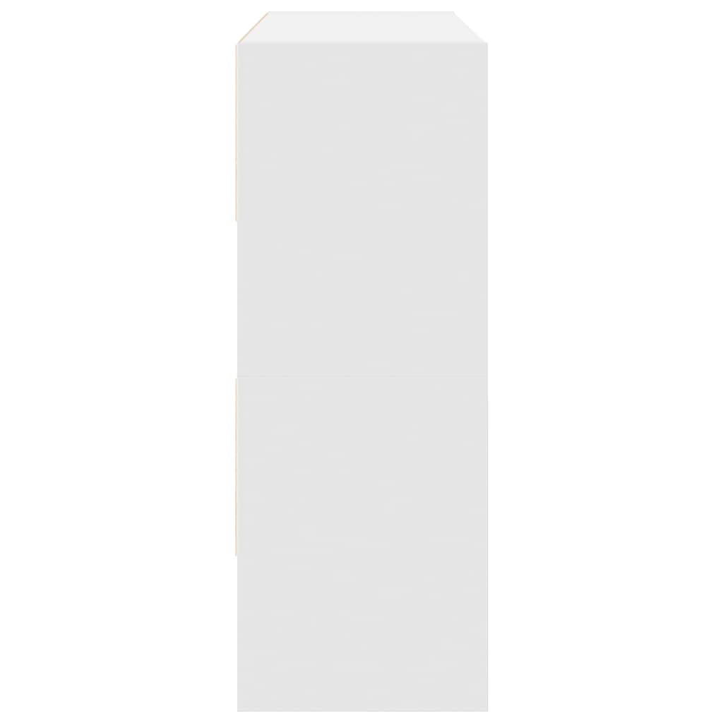 Sapateiras 2 pcs empilháveis 89,5x30x40 cm branco