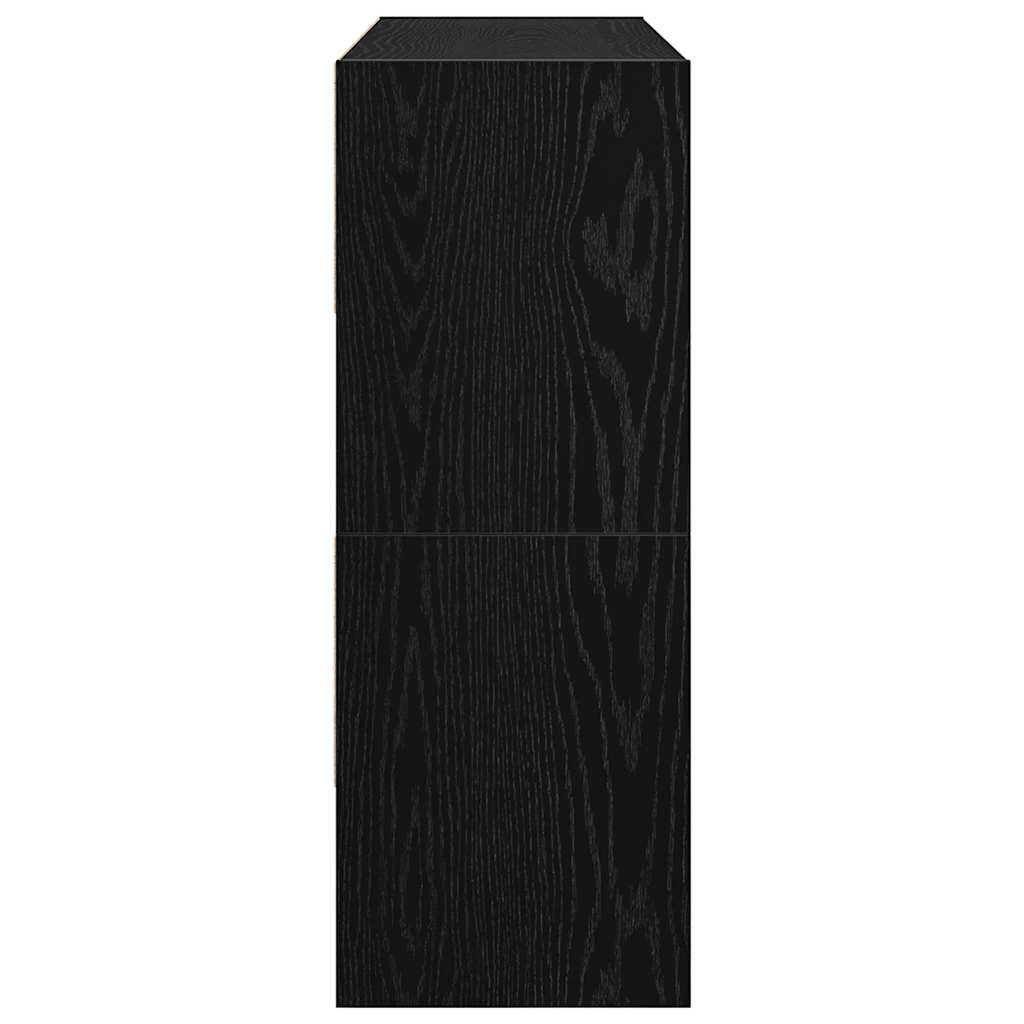 Sapateiras 2 pcs empilháveis 89,5x30x40 cm carvalho preto