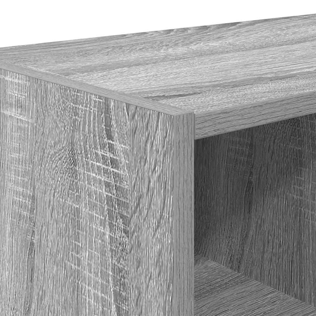 Sapateiras 2 pcs empilháveis 89,5x30x40 cm cinzento sonoma