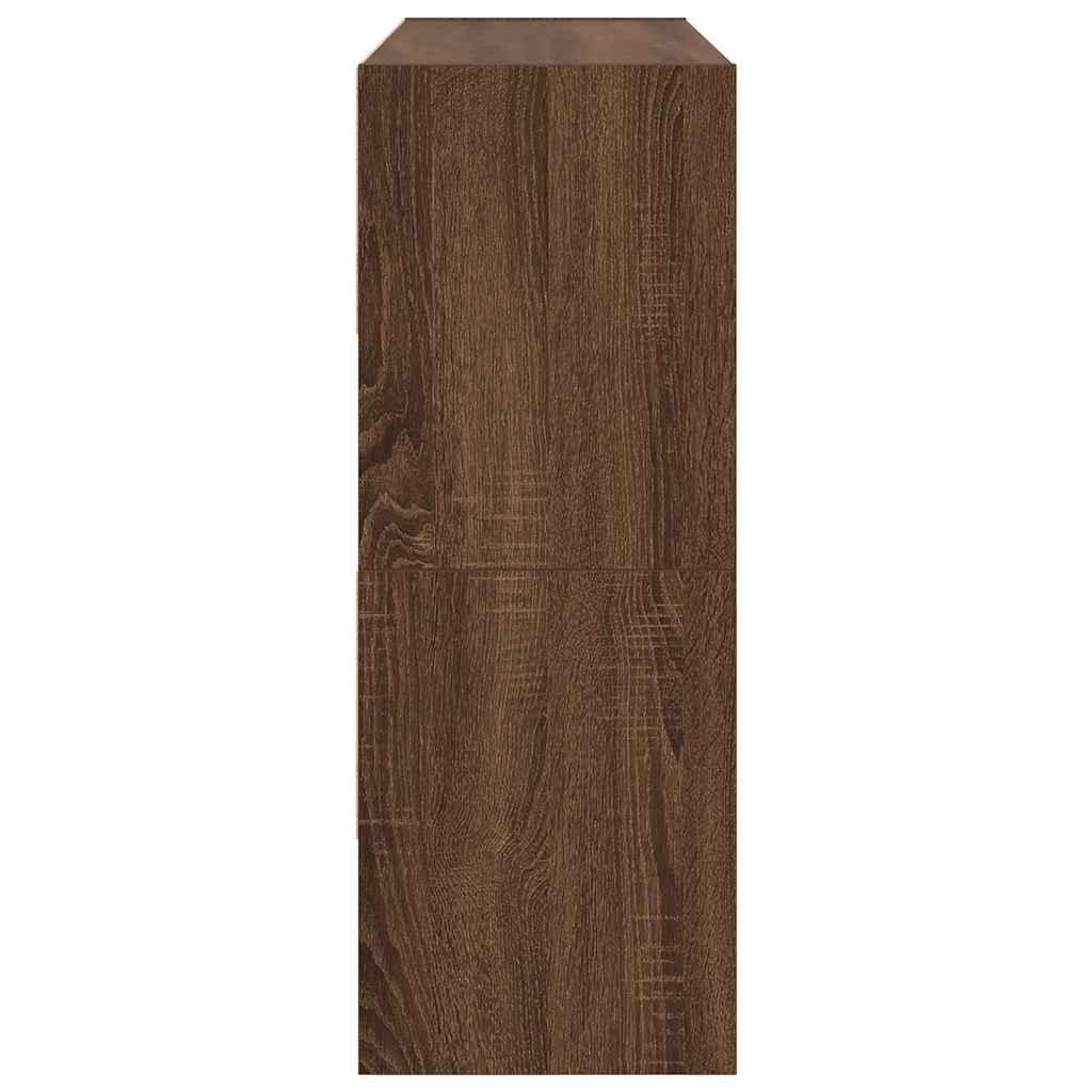 Sapateiras 2 pcs empilháveis 89,5x30x40 cm carvalho castanho