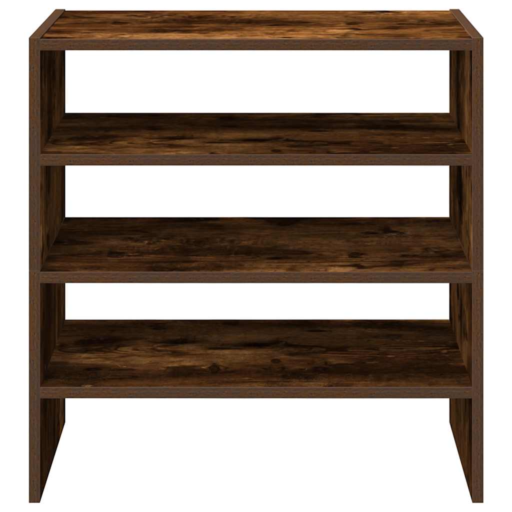 Sapateiras 2 pcs empilháveis 60x30x30,5 cm carvalho fumado