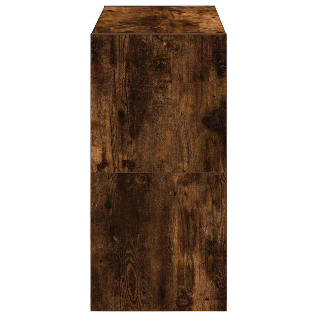 Sapateiras 2 pcs empilháveis 60x30x30,5 cm carvalho fumado