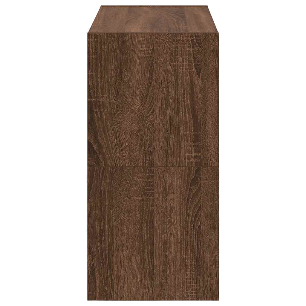 Sapateiras 2 pcs empilháveis 60x30x30,5 cm carvalho castanho