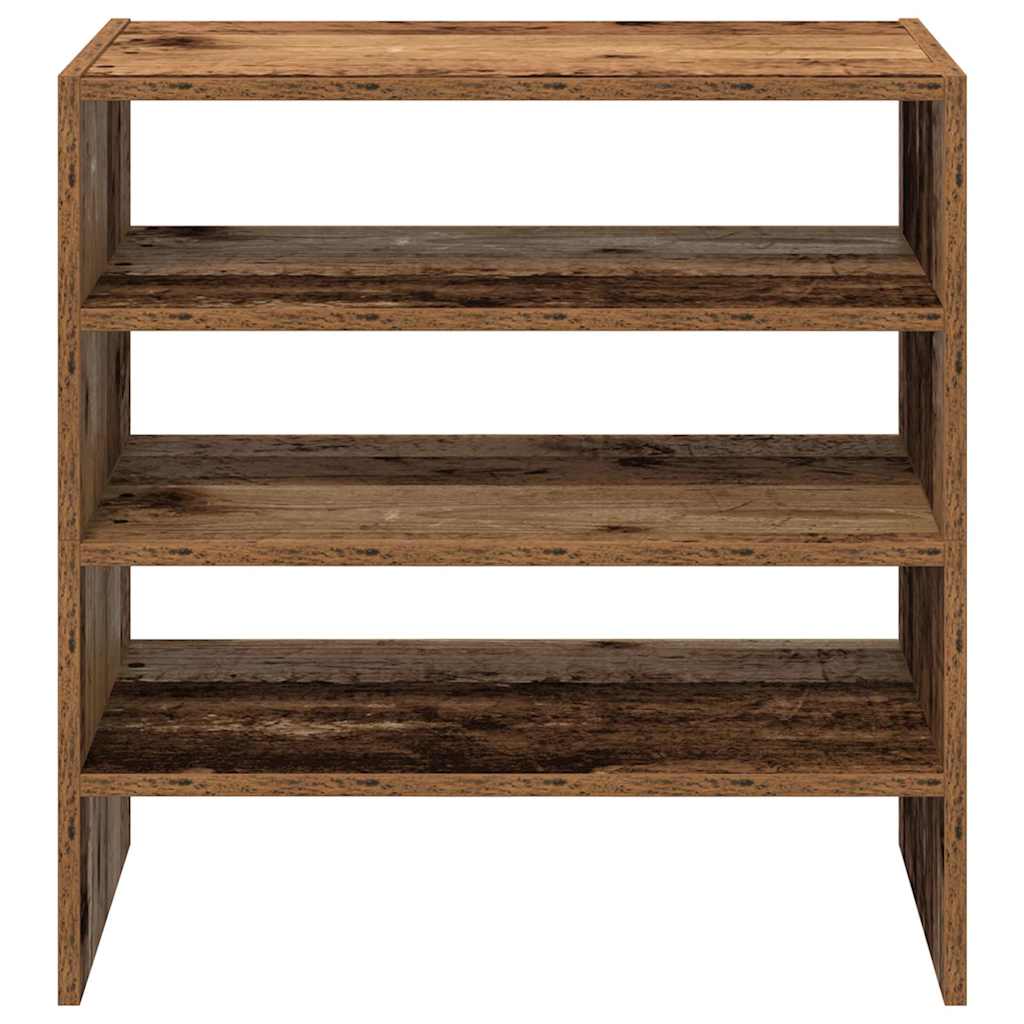 Sapateiras 2 pcs empilháveis 60x30x30,5 cm madeira velha