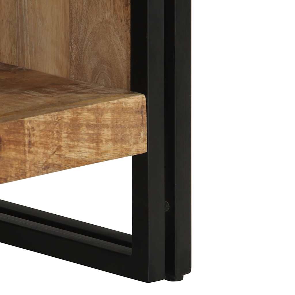 Mesa de centro 70x50x38 cm madeira de mangueira áspera maciça