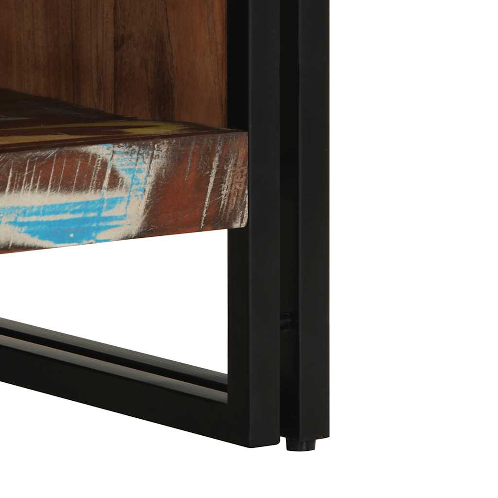 Mesa de centro multicor 50x50x38 cm madeira maciça recuperada