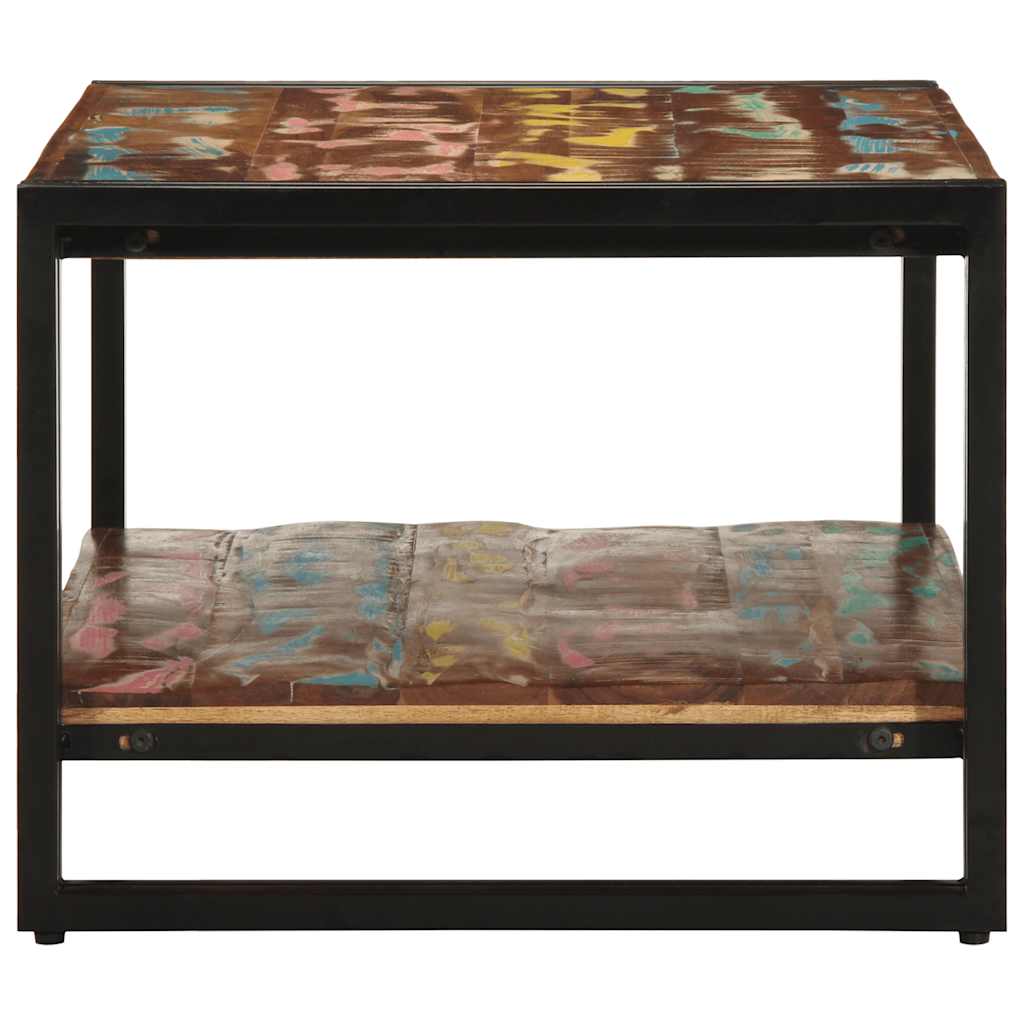 Mesa de centro multicor 90x50x38 cm madeira maciça recuperada