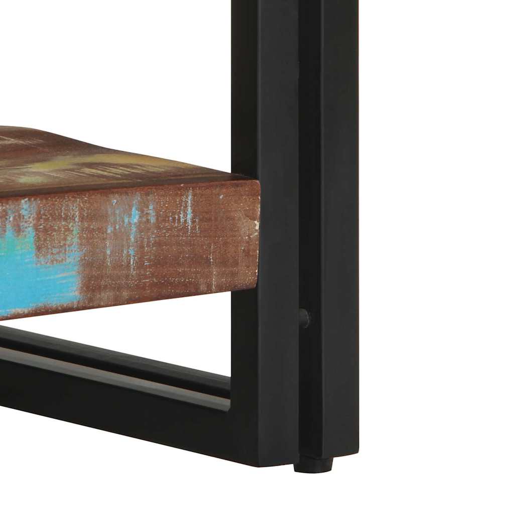 Mesa de centro multicor 70x50x38 cm madeira maciça recuperada