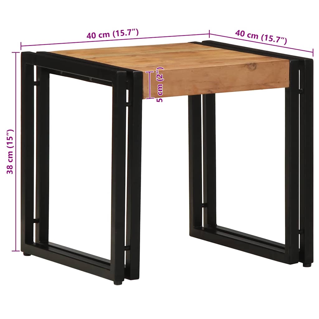 Mesa de centro 40 x 40 x 38 cm Madeira de acácia maciça