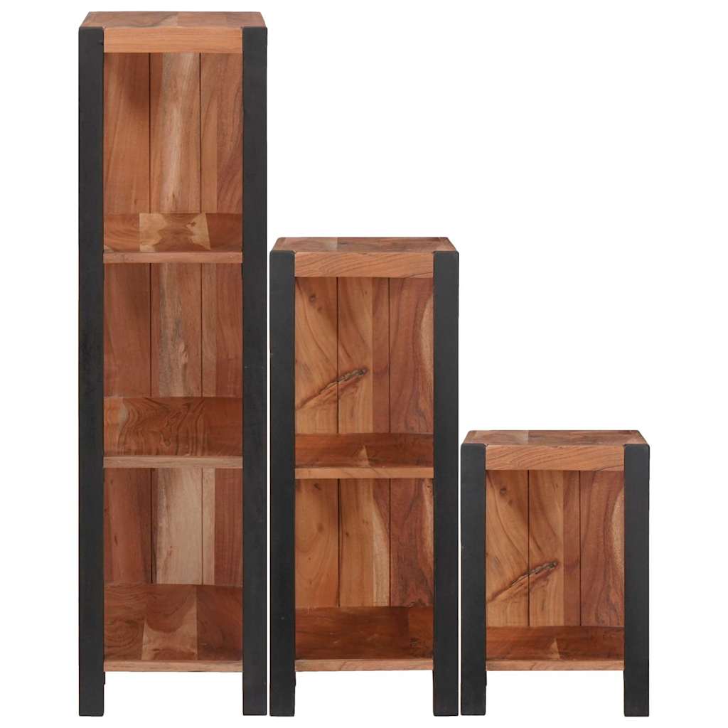 Estante 3 pcs Castanho 50 x 30 x 110 cm