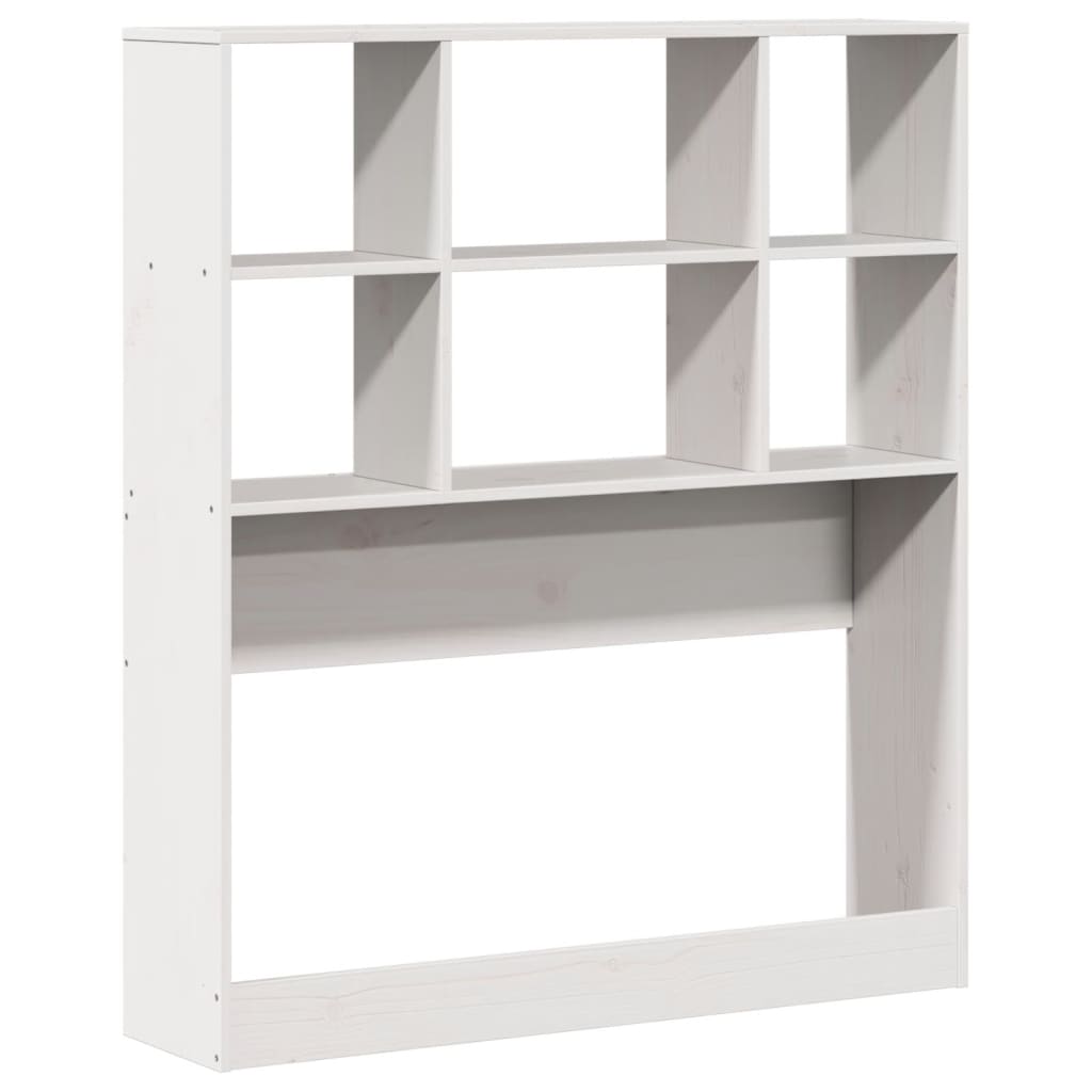 Cama com estante sem colchão 90x200 cm pinho maciço branco