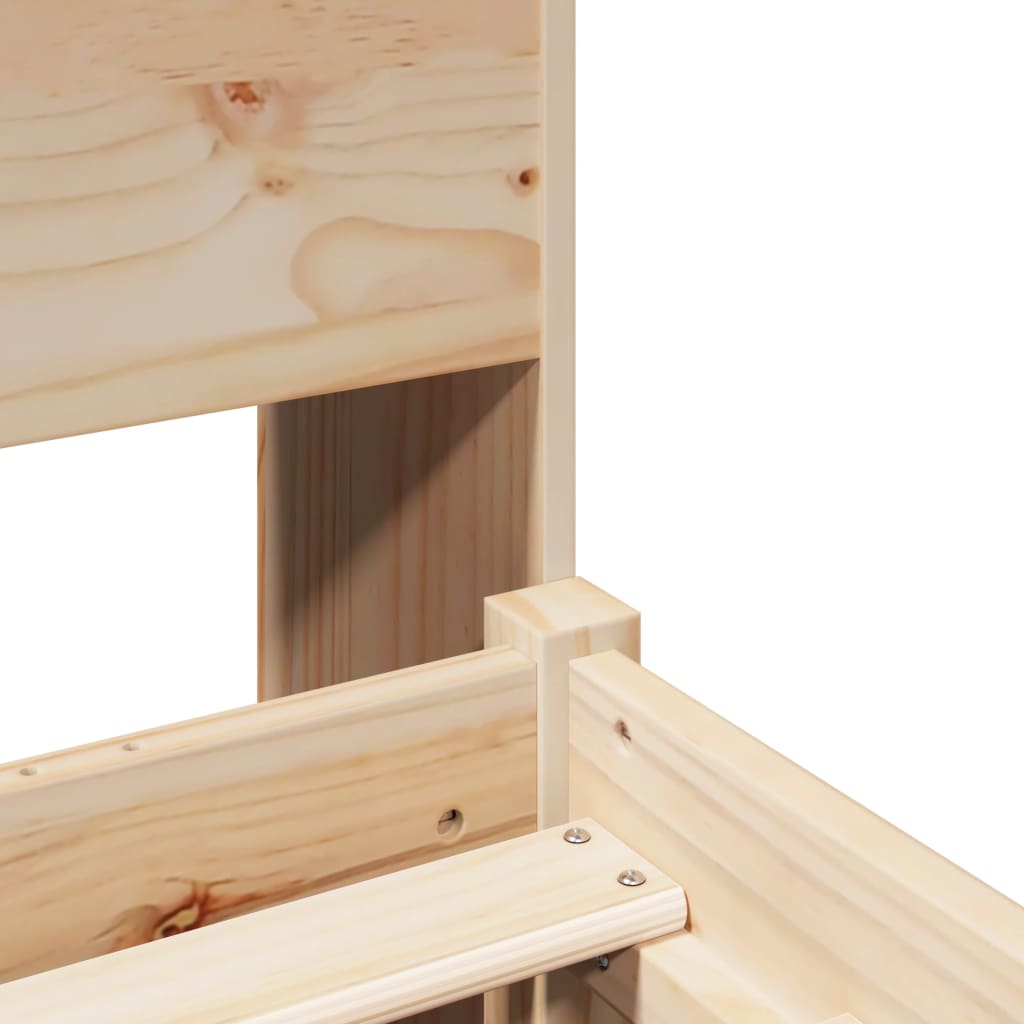 Cama com estante sem colchão 120x190 cm pinho maciço