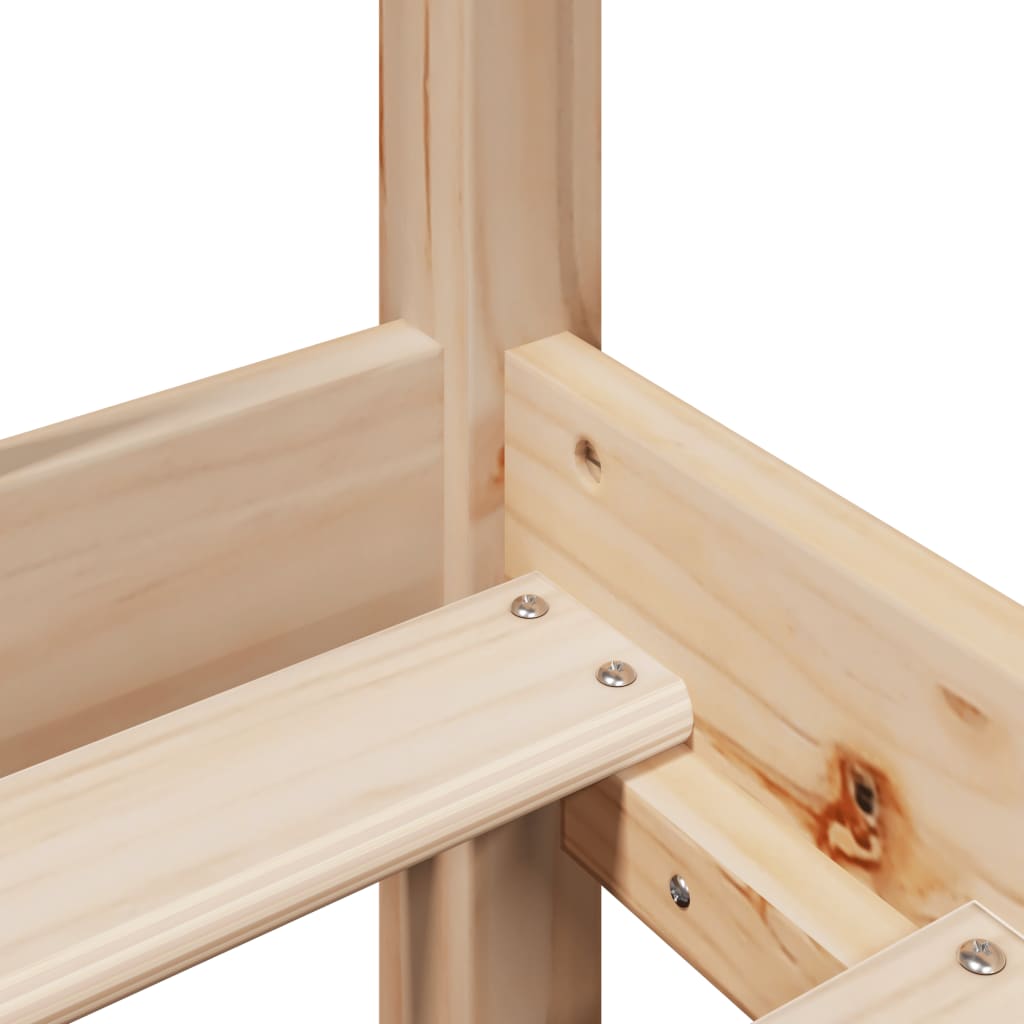 Cama com estante sem colchão 120x190 cm pinho maciço