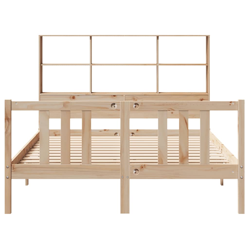 Cama com estante sem colchão 120x200 cm pinho maciço