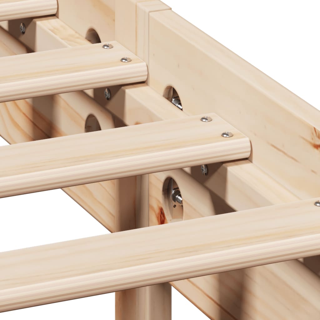 Cama sem colchão 120x190 cm madeira de pinho maciça