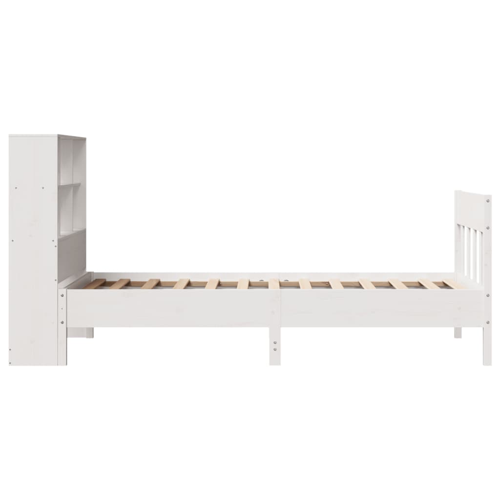 Cama sem colchão 90x190 cm madeira de pinho maciça branco