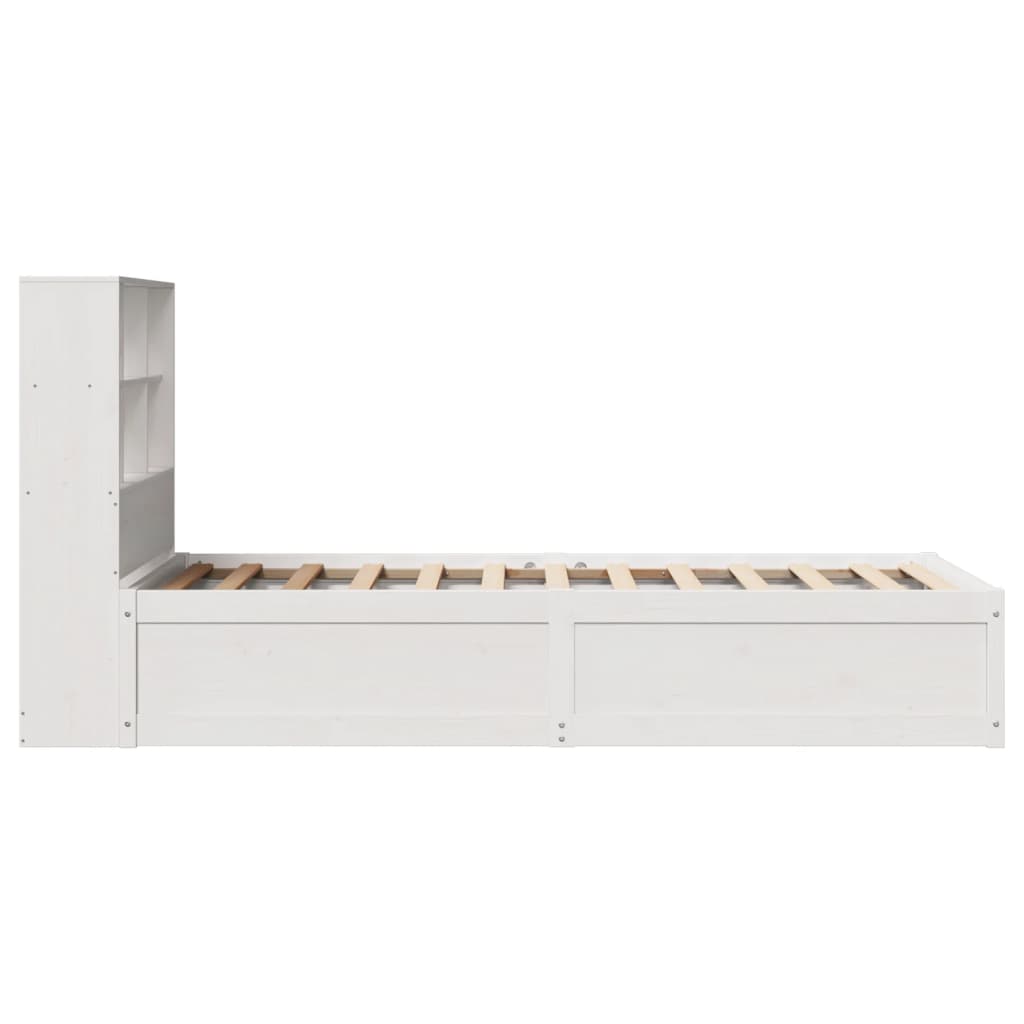 Cama sem colchão 90x190 cm madeira de pinho maciça branco