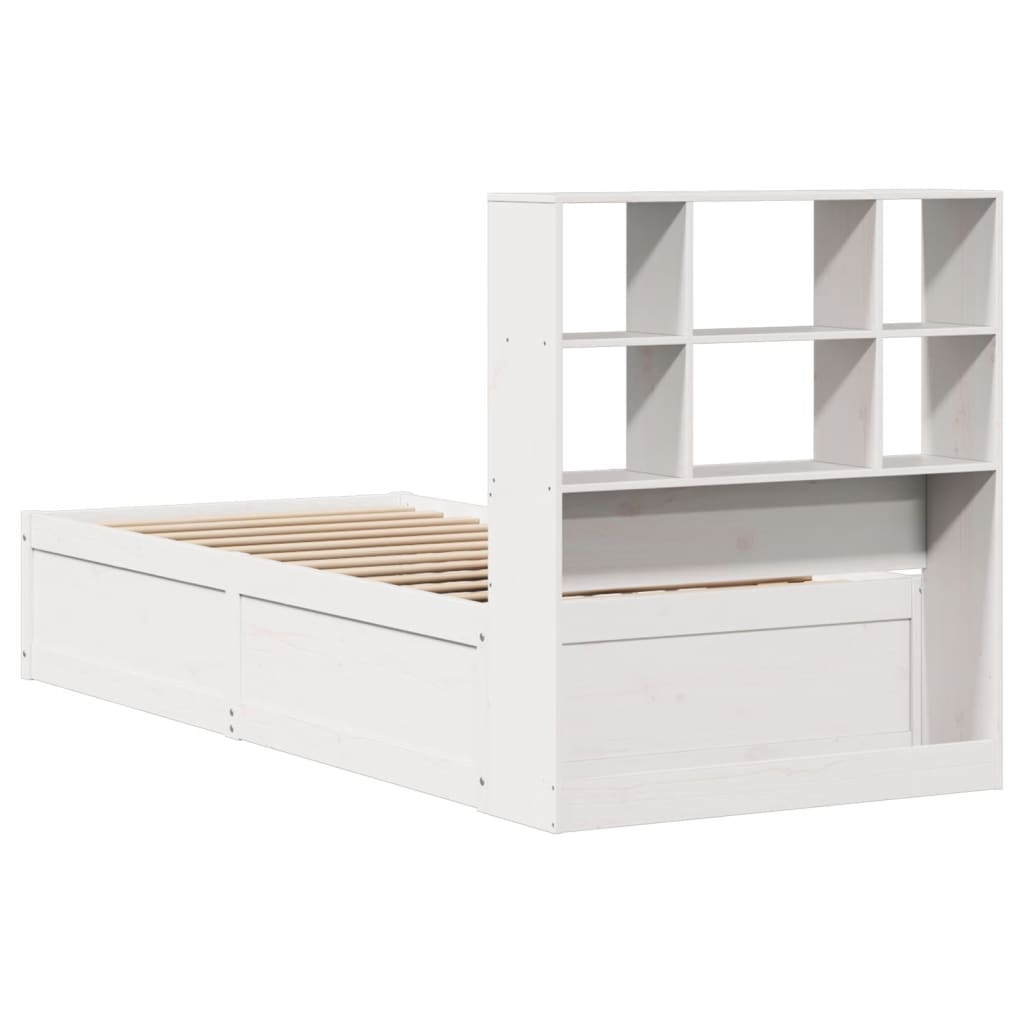 Cama sem colchão 90x190 cm madeira de pinho maciça branco
