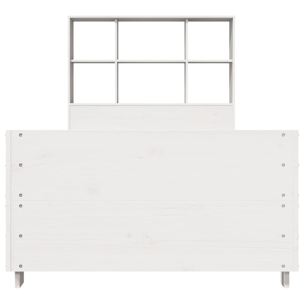 Cama sem colchão 90x190 cm madeira de pinho maciça branco