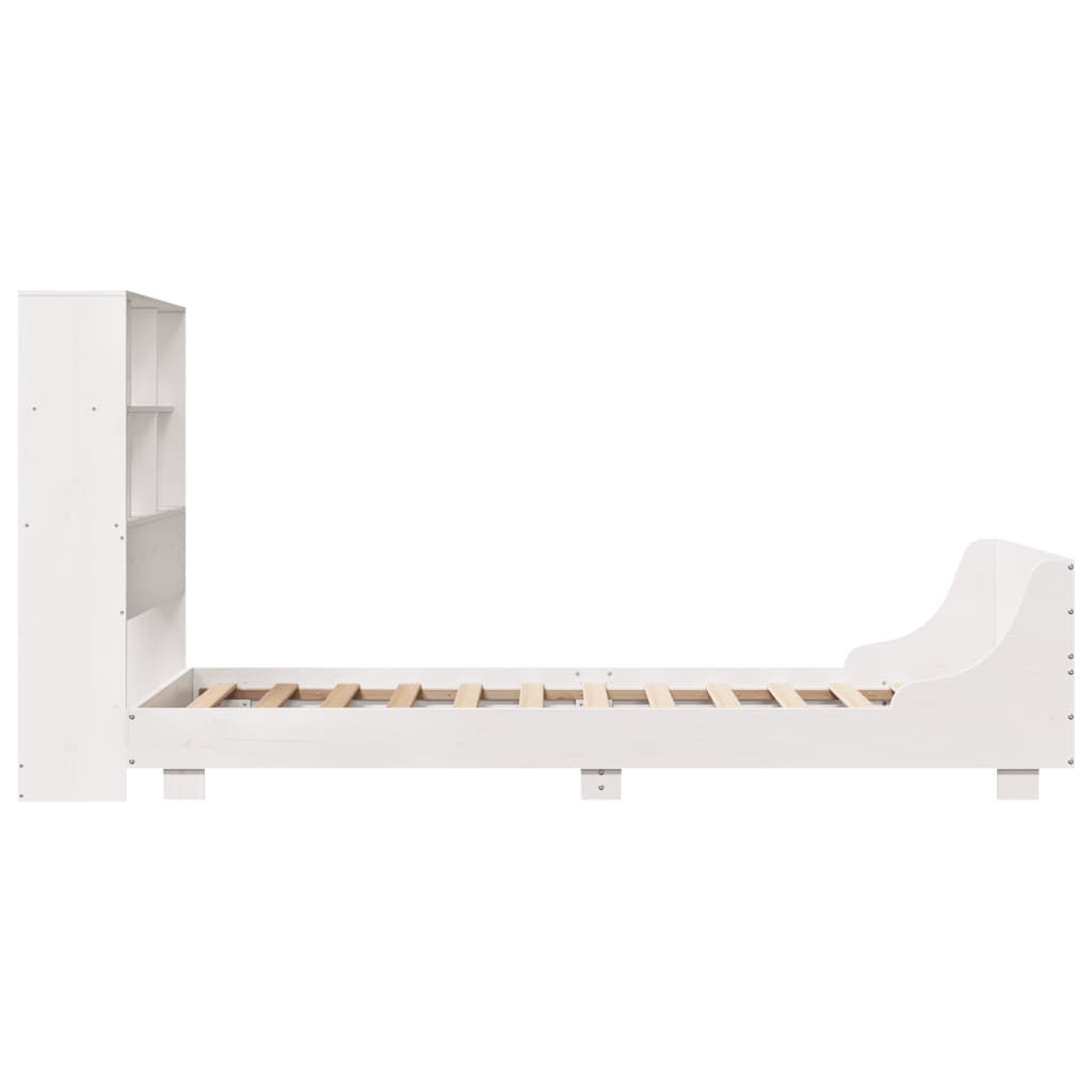 Cama sem colchão 90x190 cm madeira de pinho maciça branco
