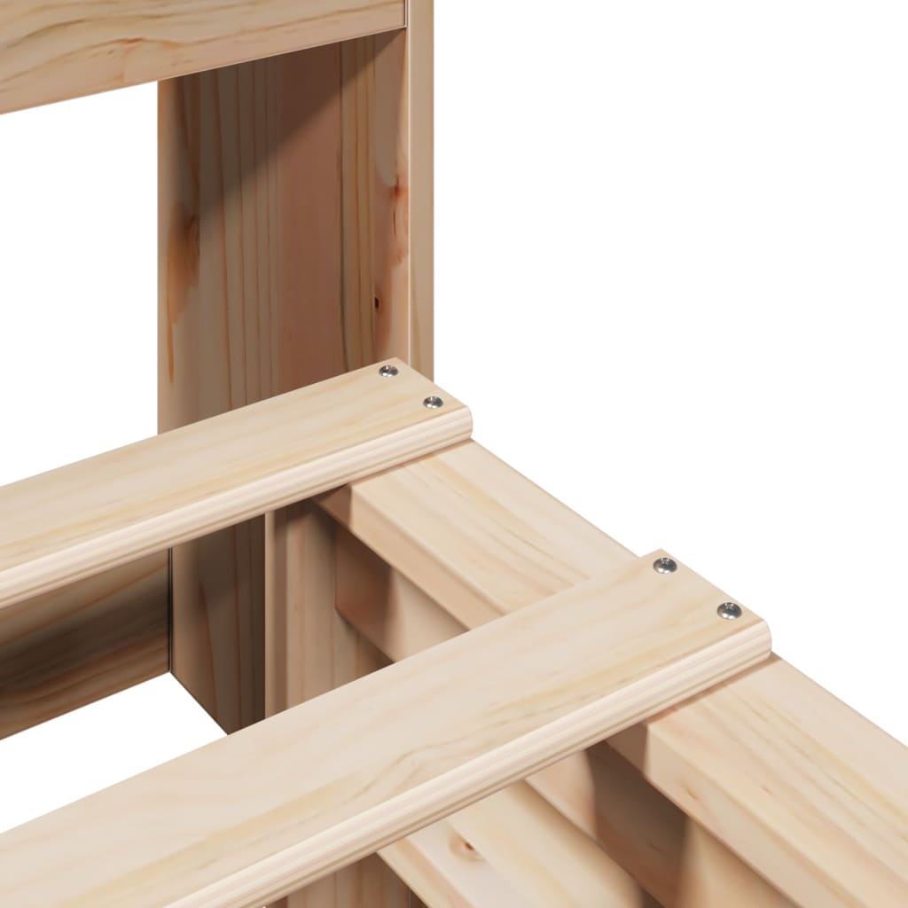 Cama com estante sem colchão 120x200 cm madeira maciça