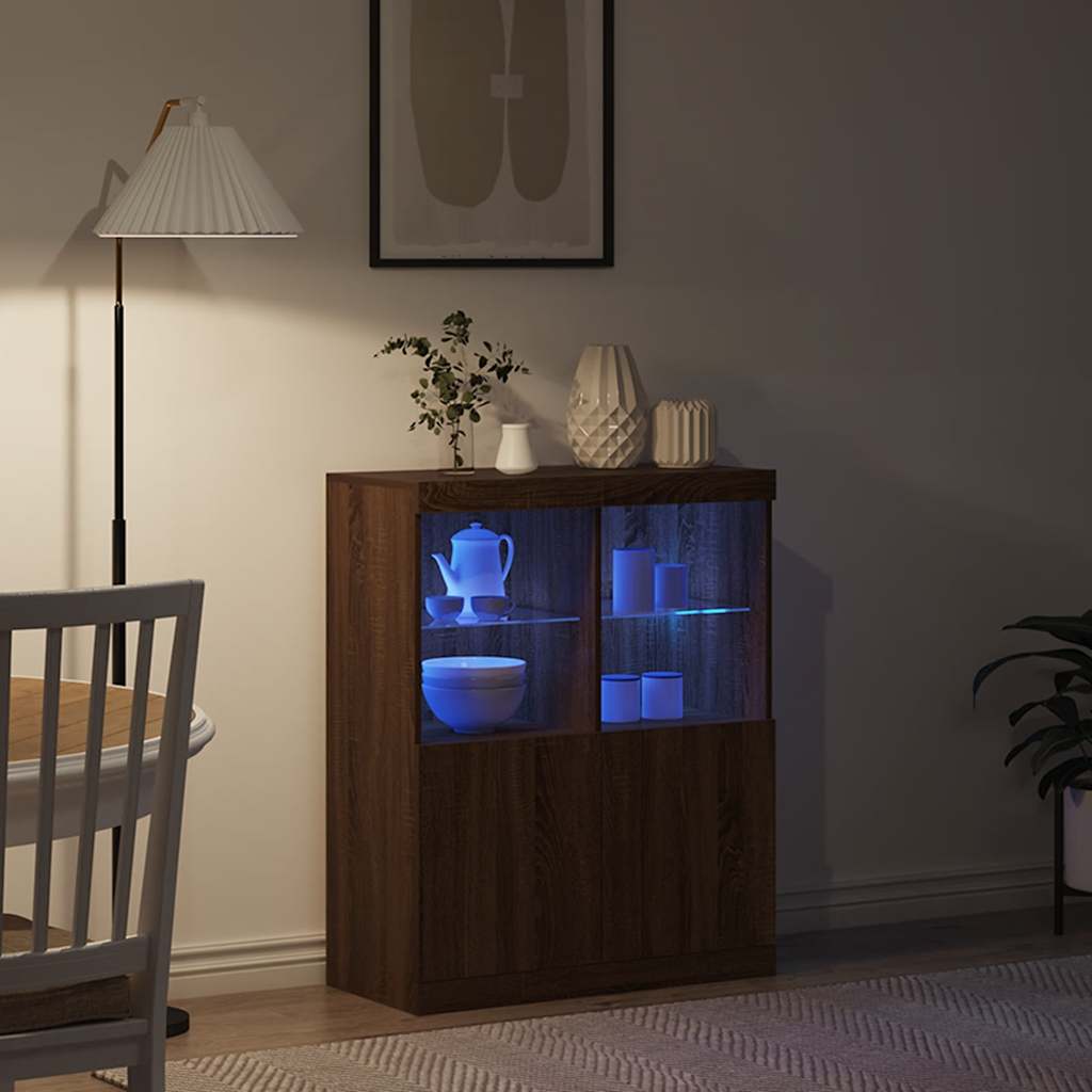 Aparador 81x37x100 cm derivados de madeira carvalho castanho