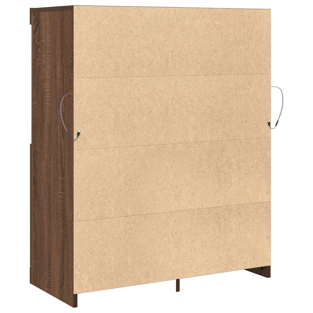 Aparador 81x37x100 cm derivados de madeira carvalho castanho