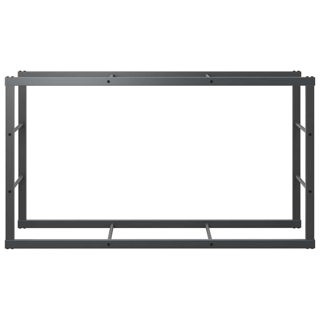 Suporte para lenha 110x30x61 cm aço preto