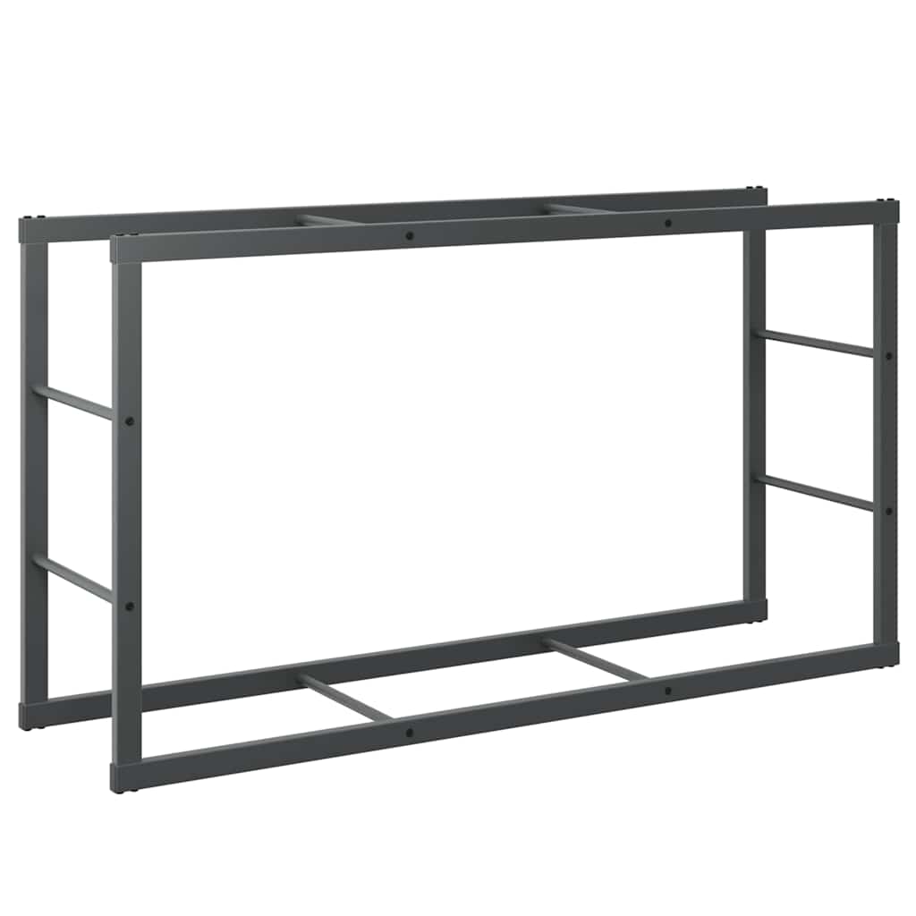 Suporte para lenha 110x30x61 cm aço preto