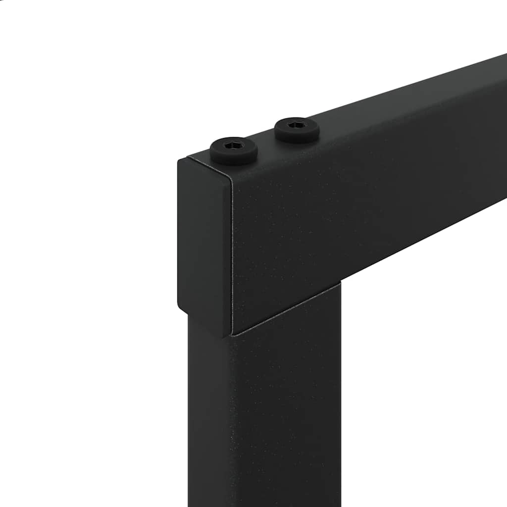 Suporte para lenha 110x30x116 cm aço preto