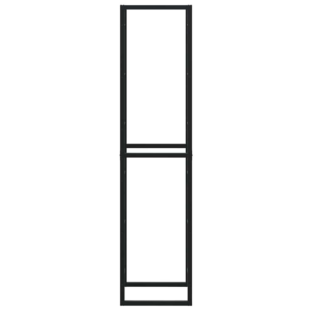 Suporte para lenha 50x30x209 cm aço preto