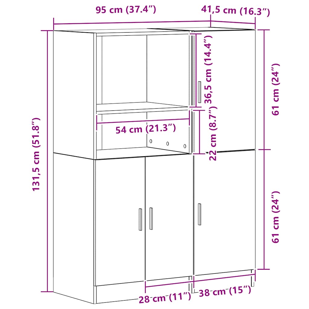 2 pcs armário de cozinha conjunto derivados de madeira branco