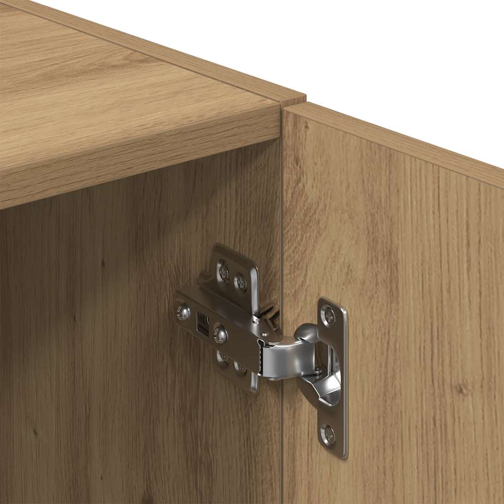 2pcs armário de cozinha conj. deriv. madeira carvalho artisiano