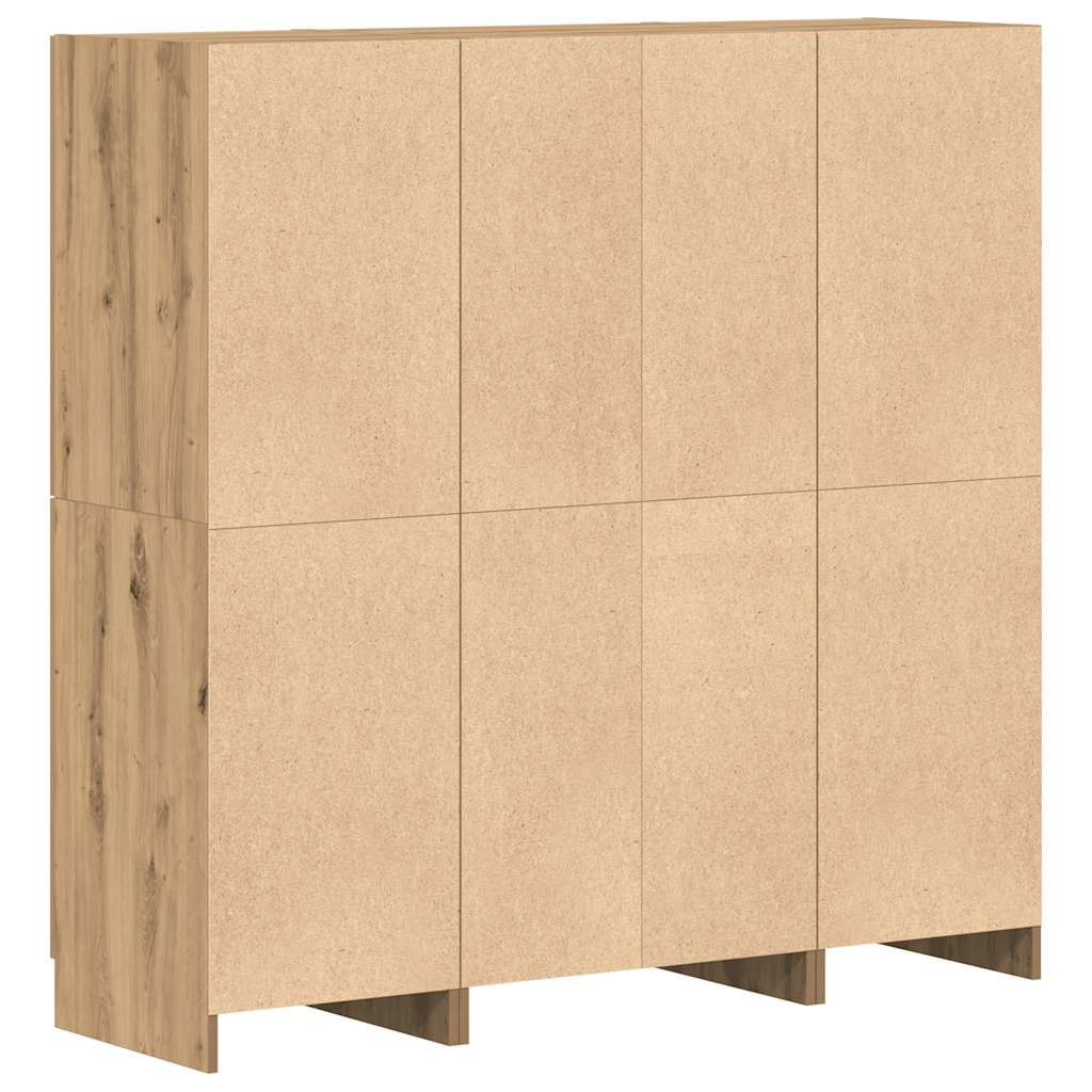 3pcs armário de cozinha conj. deriv. madeira carvalho artisiano