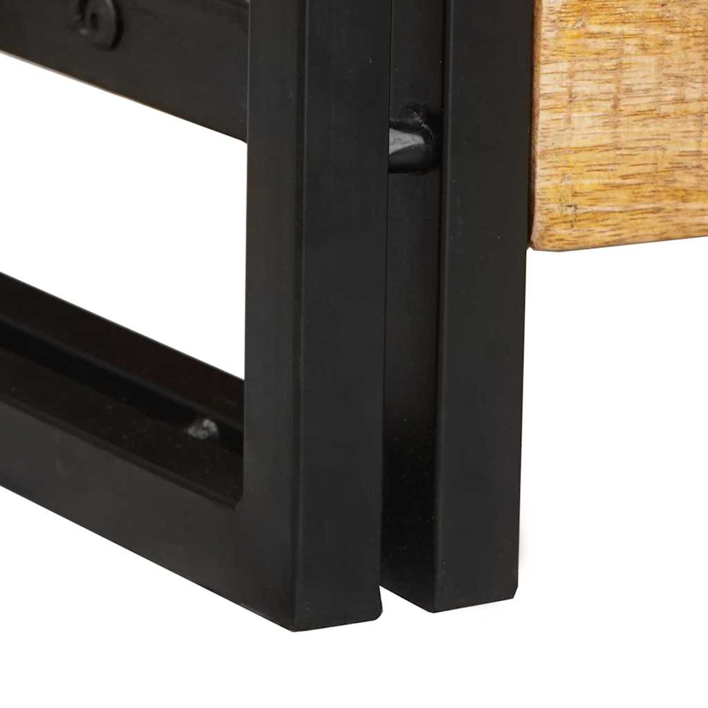 Aparador 2 pcs Castanho Madeira de mangueira áspera maciça