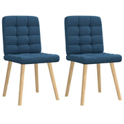 Cadeiras de jantar 2 pcs tecido azul