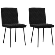 Cadeiras de jantar 2 pcs veludo preto