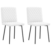 Cadeiras de jantar 2 pcs couro artificial branco