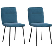 Cadeiras de jantar 2 pcs veludo azul