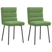 Cadeiras de jantar 2 pcs veludo verde-claro