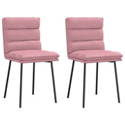 Cadeiras de jantar 2 pcs veludo rosa