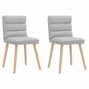 Cadeiras de jantar 2 pcs tecido cinza nuvem