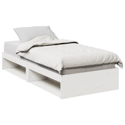 Cama dia sem colchão branco 100x200 cm pinho de madeira maciça