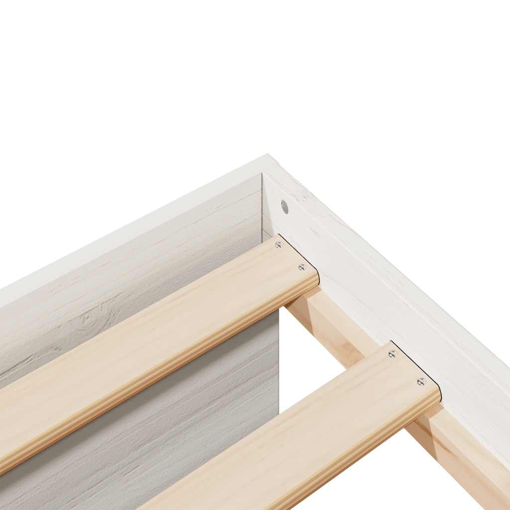 Sofá-cama sem colchão 90x200 cm madeira de pinho maciça branco