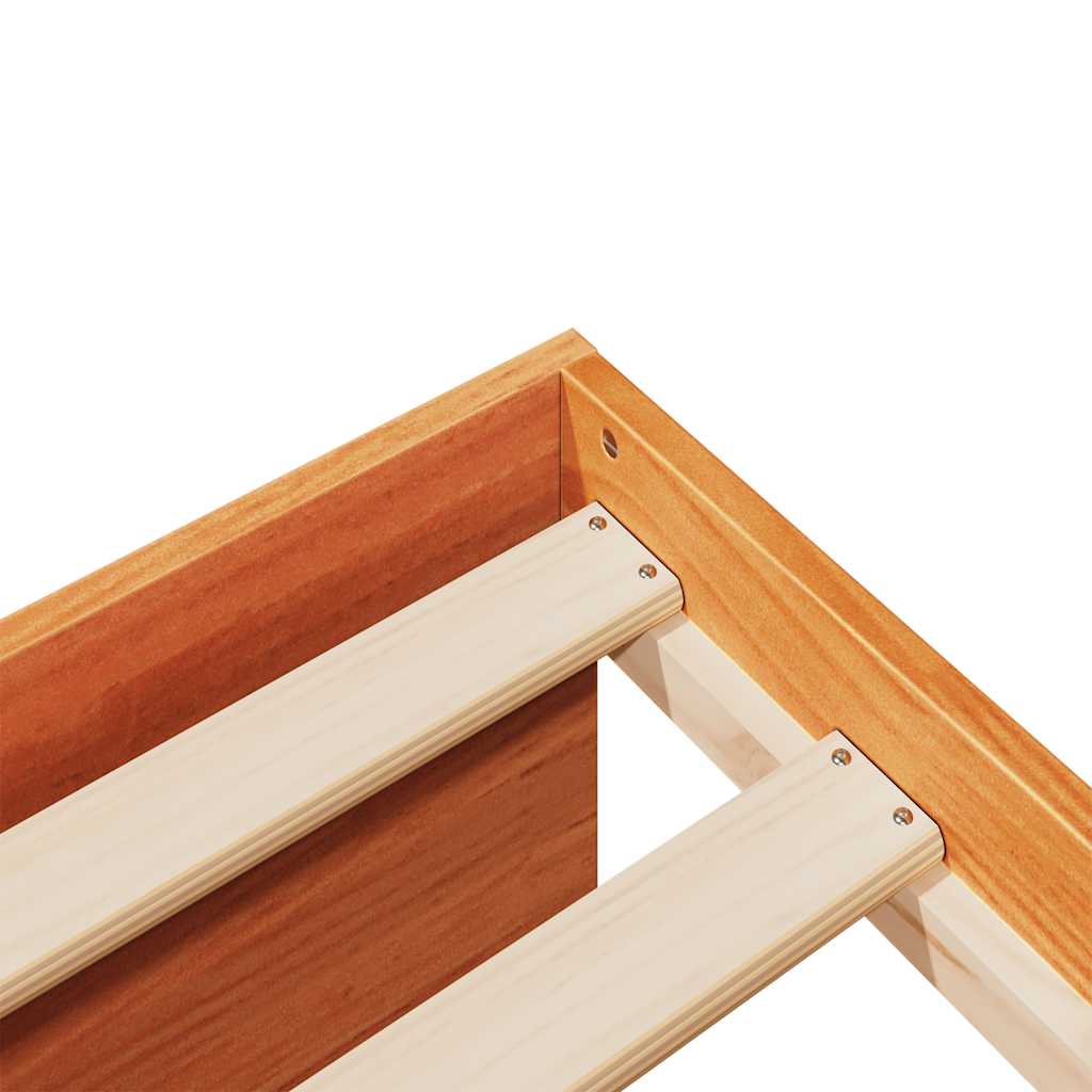 Espreguiçadeira sem colchão cera pinho madeira maciça castanho