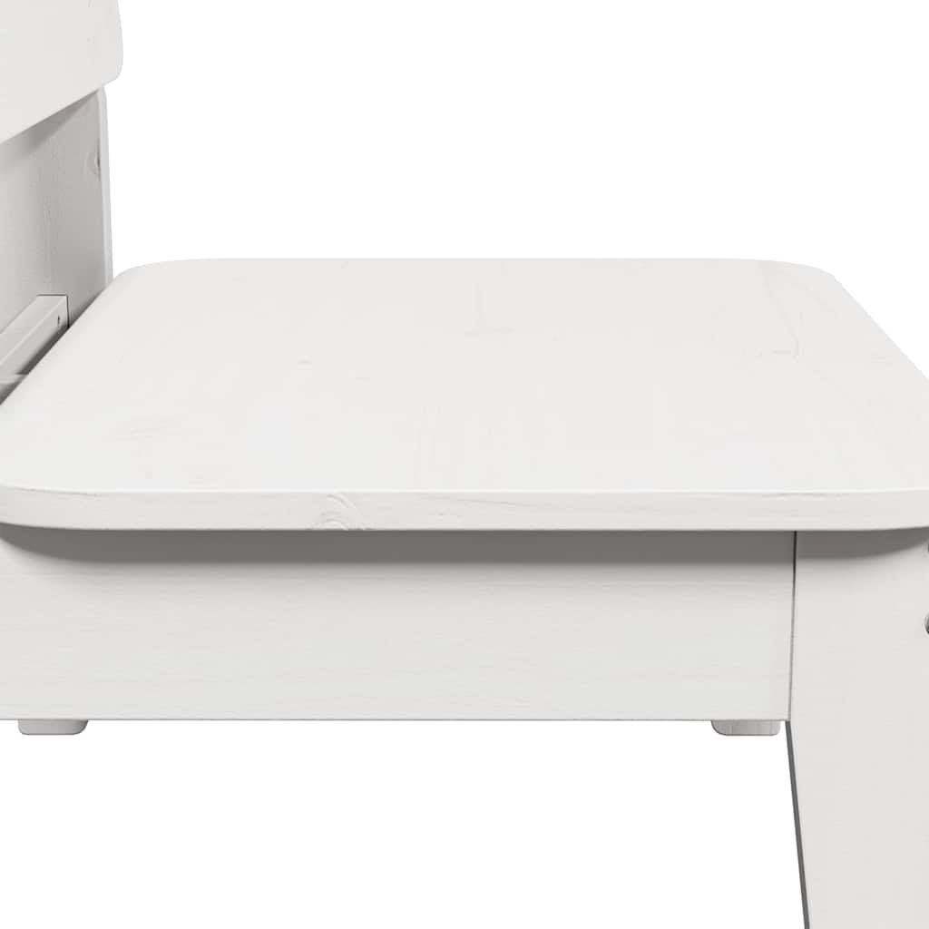 Cadeira de jardim 60x52,5x72 cm madeira de pinho maciça branco