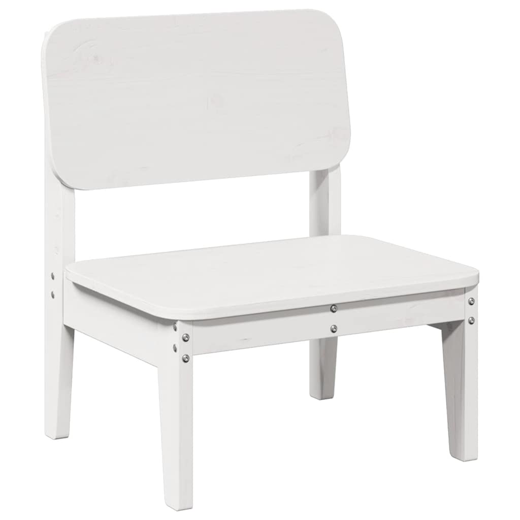 Cadeiras de jardim 2 pcs 60x52,5x72 cm pinho maciço branco