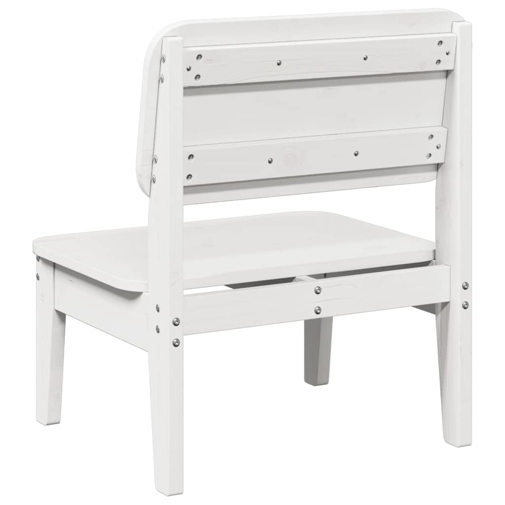 Cadeiras de jardim 2 pcs 60x52,5x72 cm pinho maciço branco
