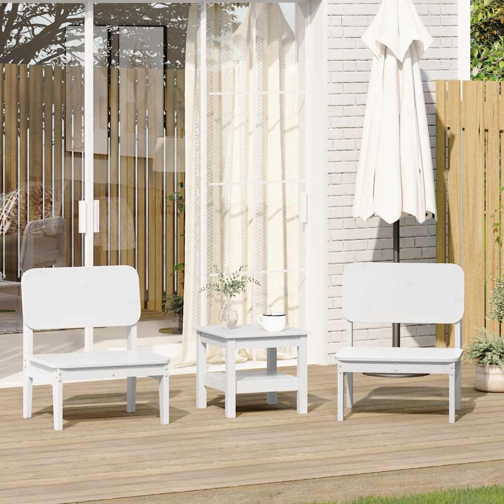 Cadeiras de jardim 2 pcs 60x52,5x72 cm pinho maciço branco